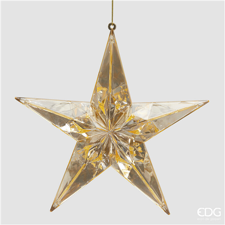 Ornamento Stella Diamante D19,5cm Champagne