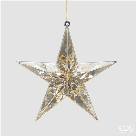 Ornamento Stella Diamante D13,5cm Champagne