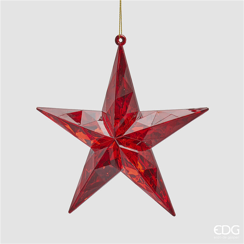 Ornamento Stella Diamante D13,5cm Red — immagine 2