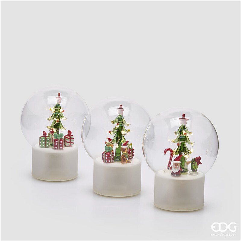 Sfera Vetro D15 Rotante Deco Con Led Assortito — immagine 2