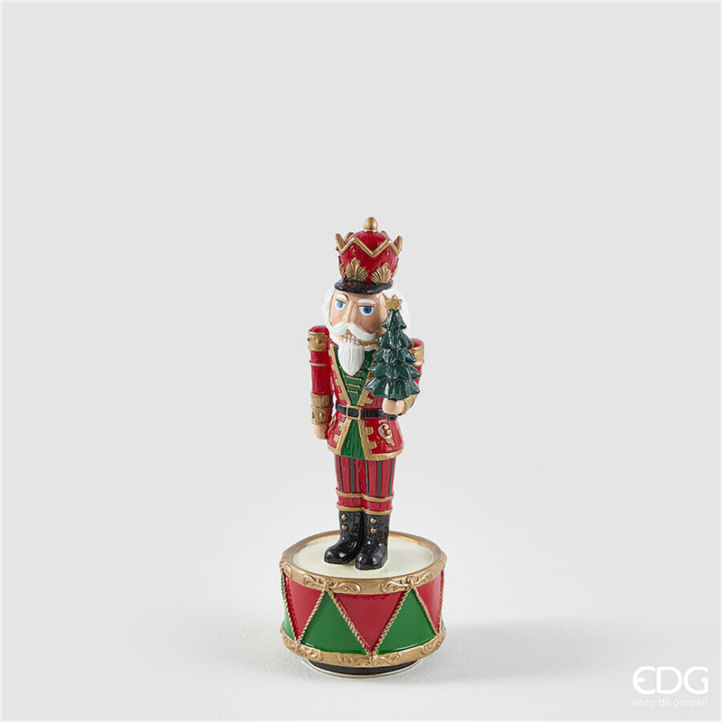 Carillon Schiaccianoci Rotante H22cm D8cm Red Green — immagine 2