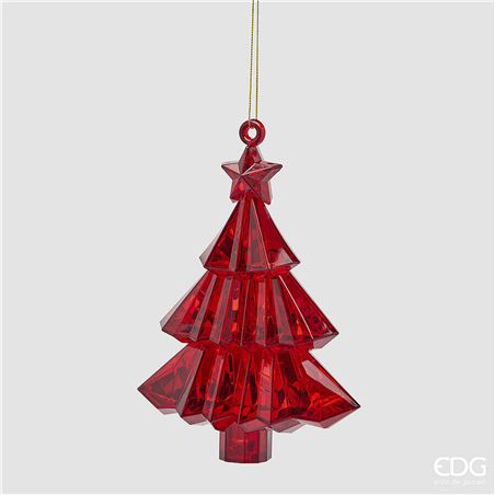 Ornamento Pvc Albero Diamante H17cm Red