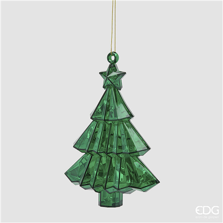 Ornamento Pvc Albero Diamante H17cm Green