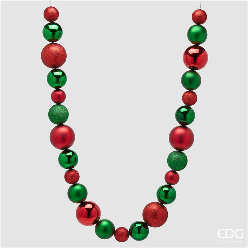 Ghirlanda Pallemix X26 H220cm Red Green — immagine 2