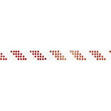 Tape Pearls Gems 1.9x5cm   Red/white