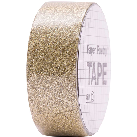 Tape 1,5cmx5mt Glitter Natale  Gold