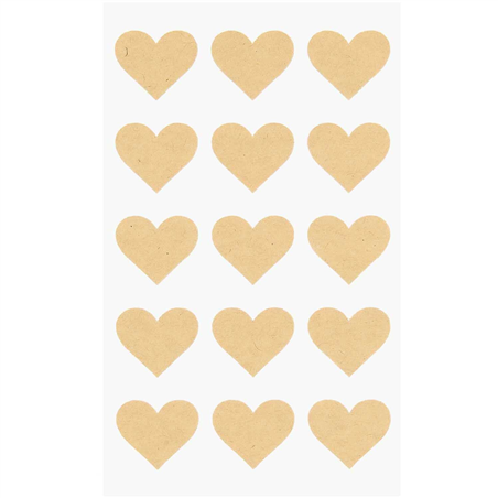 Craft Paper Stickers, Hearts 15 X10cm 60pz