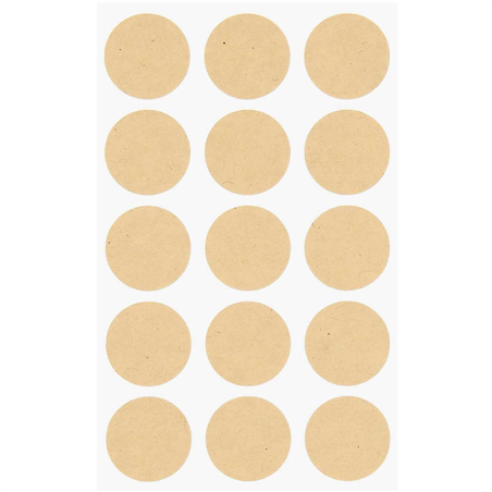 Craft Paper Stickers, Round 15 X10cm 60pz