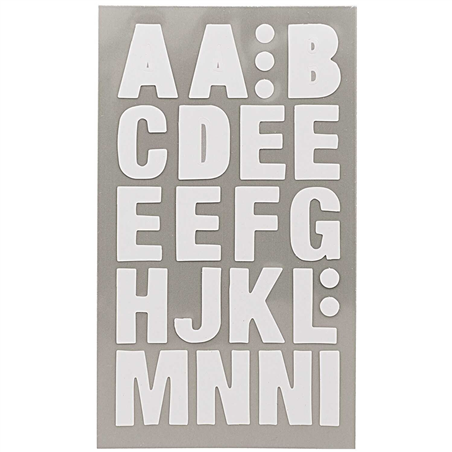 Office Stick, White Letters 4 Sheets 7x15.5cm
