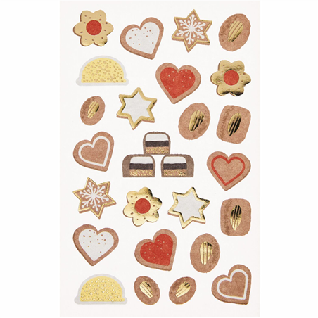 Stickers Natale Gold  Biscotti Di Natale