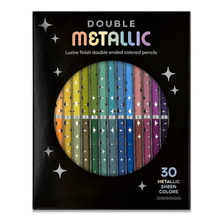 Matite Colorate Doppia Punta Metal 30pz