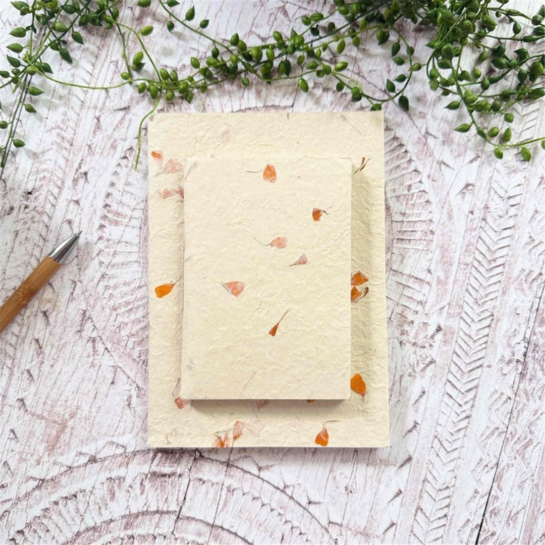 Quaderno Fatto A Mano A6 Carta Lokta Eco Marigold — immagine 3