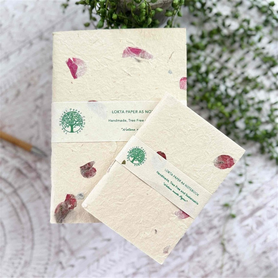 Quaderno Fatto A Mano A5 Carta Lokta Eco Bougainvillea — immagine 2