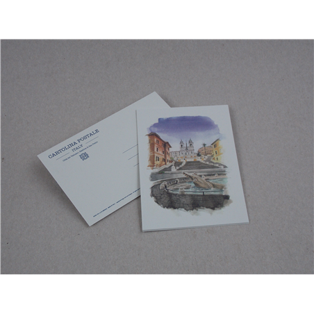 Cartolina 10x15cm Roma Trinità Dei Monti
