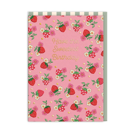 Biglietto Auguri Cath Kidston Sweetest Strawberry