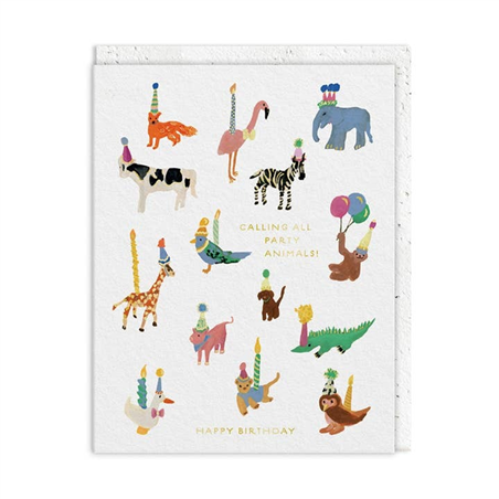 Biglietto Auguri Cath Kidston Party Animals