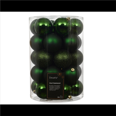 Sfera Vetro D3,5cm 16pz Mix Lucido E Opaco Pine Green