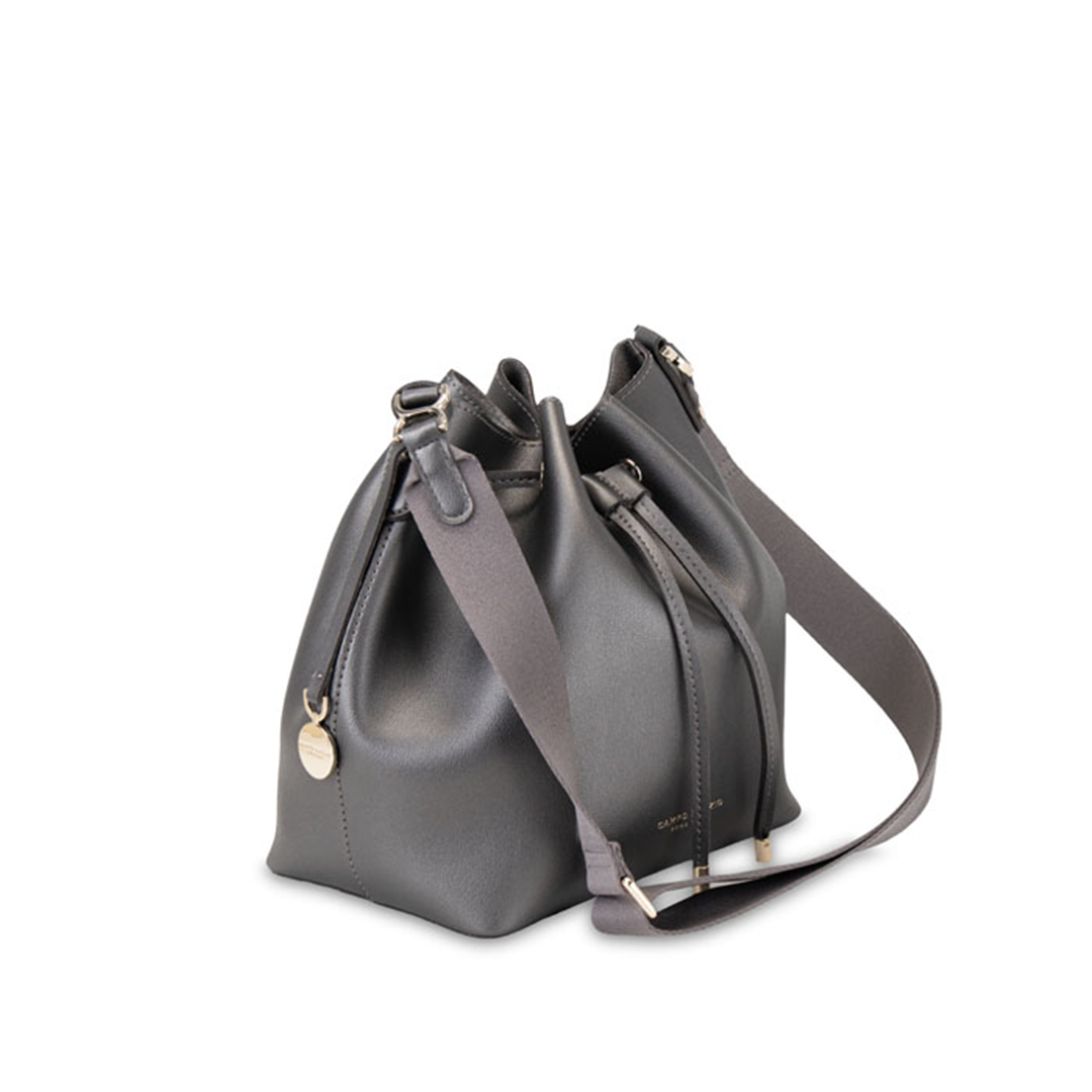 Borsa Secchiello June Chic Bucket Bag Metallic Black — immagine 2
