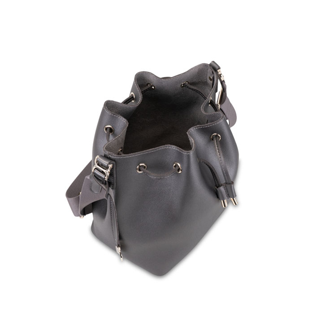 Borsa Secchiello June Chic Bucket Bag Metallic Black — immagine 4