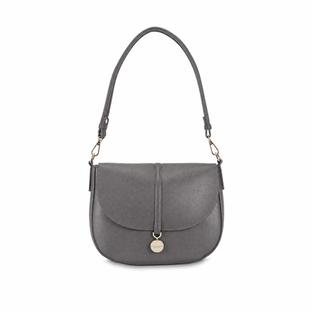 Borsa Ruth Chic Saddle Bag Metallic Black