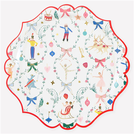 Piatto Carta 27x27cm 6pz Natale Merimeri New York City Ballet