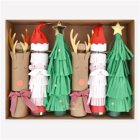 Crackers Merimeri 26cm Santa, Reindeer, Three