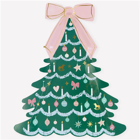 Piatto Carta Albero 23x27cm 8pz Natale New York City Ballet