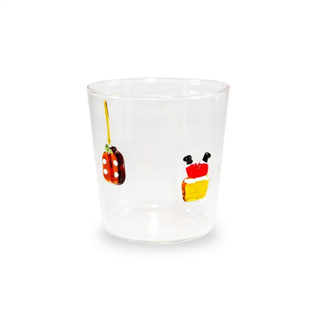 Bicchiere Vetro  Con Deco 250ml H9cm Natale Camino