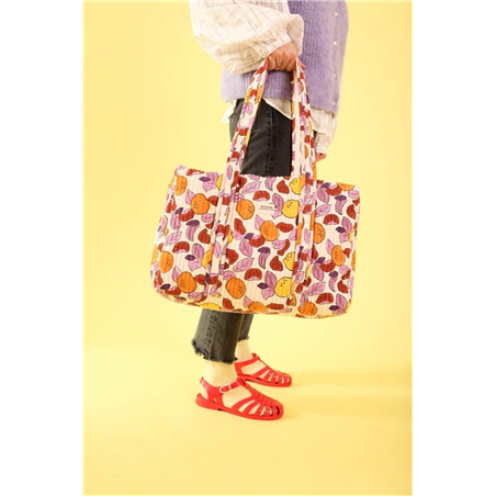 Borsa Weekend 100%cotone 45x30x18cm Pomelo Lilla