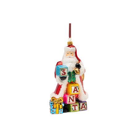 Ornamento Vetro Da Collezione  Block Santa