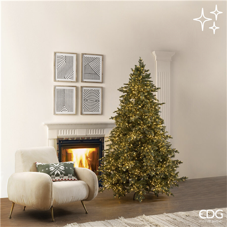 Albero Pino Argentato H210cm D149cm 4000led Sage