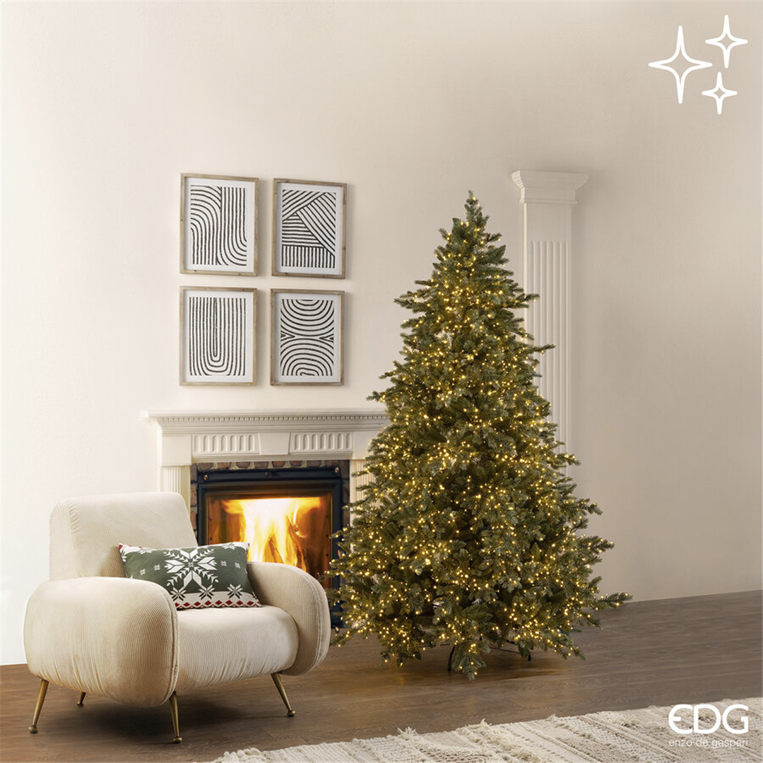 Albero Pino Argentato H210cm D149cm 4000led Sage