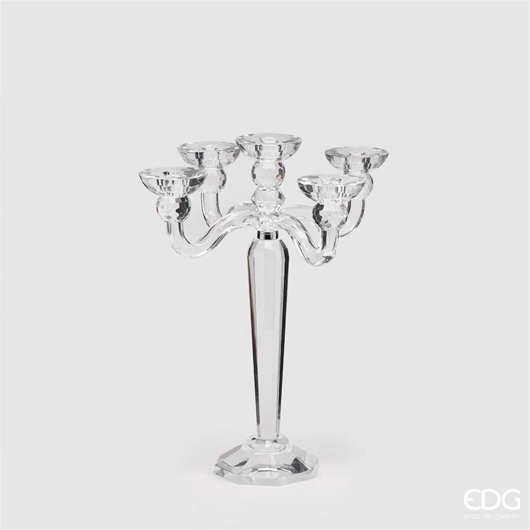 Portacandela Crystal X5 H39cm D30cm