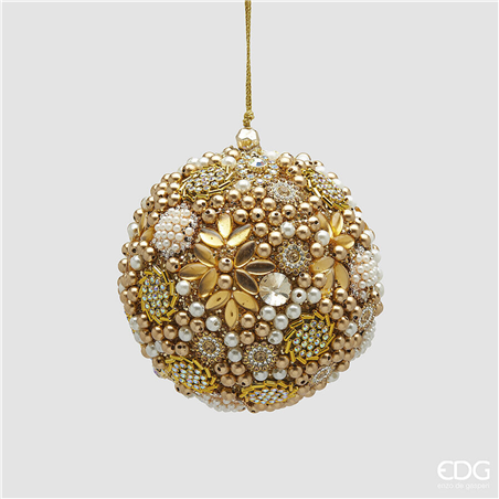 Sfera D10cm Pvc Mille Perle Gold