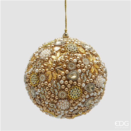 Sfera Pvc D12cm Mille Perle Gold