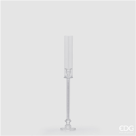 Portacandela Crystal Cilindro H69cm D10cm Trasparente
