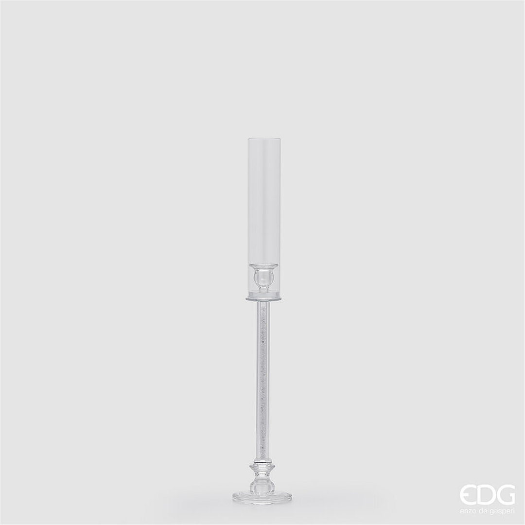 Portacandela Crystal Cilindro H69cm D10cm Trasparente