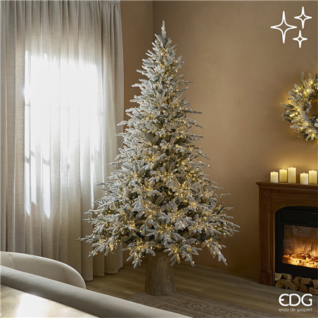 Albero Cortina Innevato H240cm 3400led D165cm
