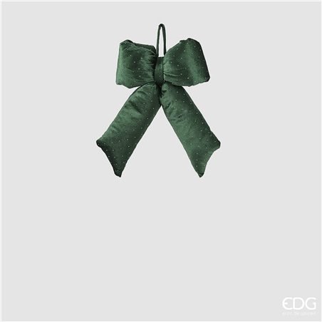 Fiocco Velluto Con Strass  H30cm D20cm Green