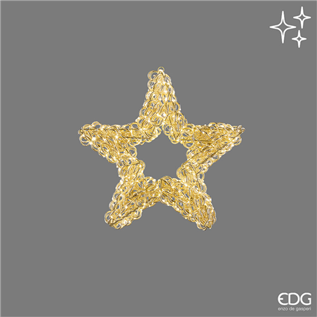 Ornamento Stella Curly D50cm 500microled Gold Interno/esterno