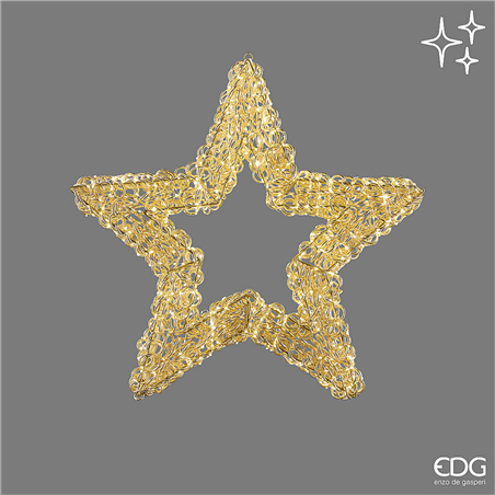 Ornamento Stella Curly D78cm 960microled Gold Interno/esterno