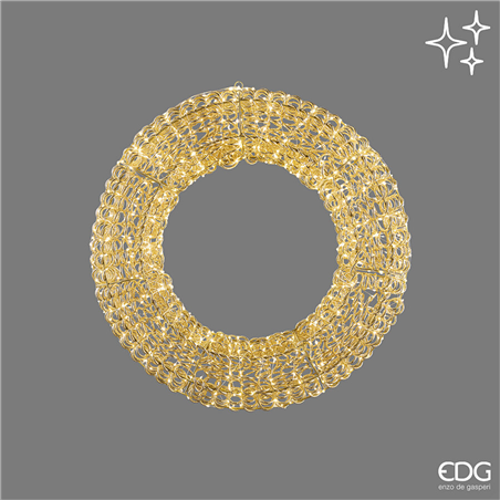 Corona Curly D70cm 960microled Gold Gold Interno/esterno