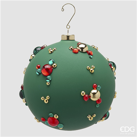 Sfera Vetro D15cm Bolle Green