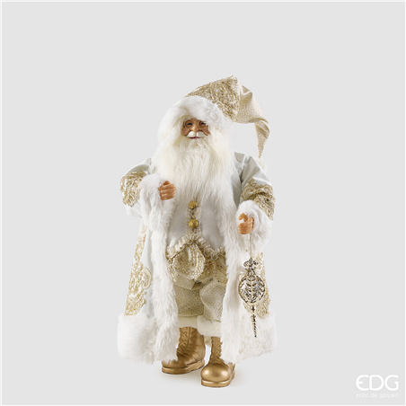 Babbo Natale Vestito White Gold H61cm