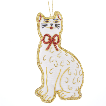 Ornamento Gatto Decorato