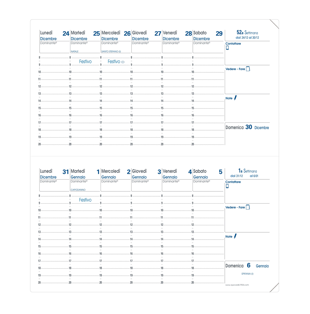 Agenda Bi-Planning - 8,8x17cm - Impala Colori Assortiti — immagine 2