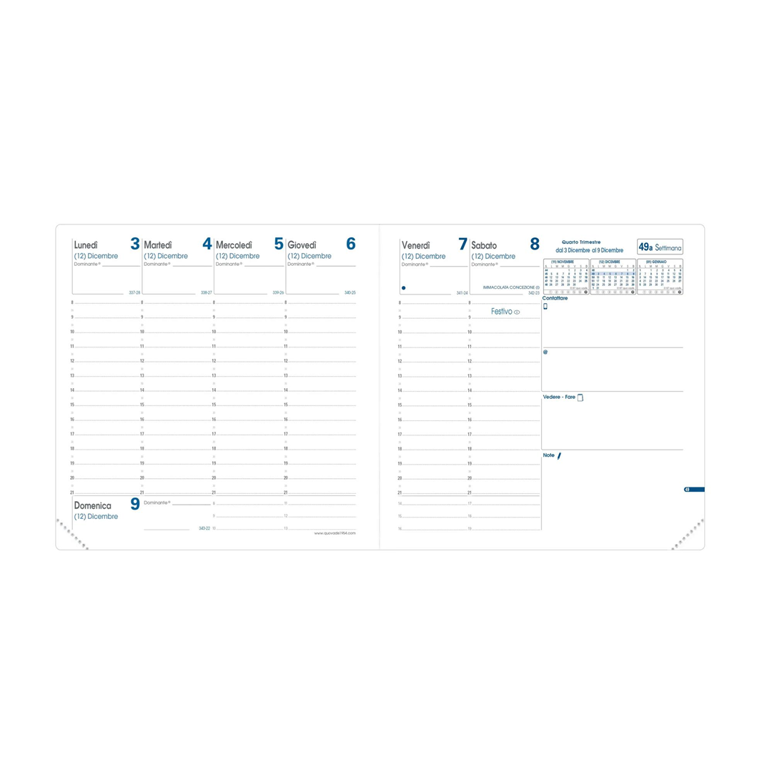 Agenda Q.v.esecutivo 16x16 7g Ov Roma Rosso — immagine 2