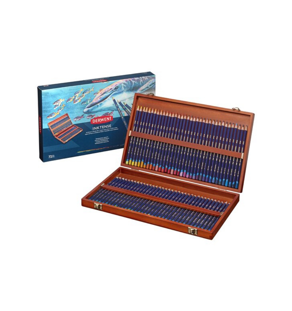 Derwent Inktense Coloured Pencils Wooden Box of 72 — immagine 2