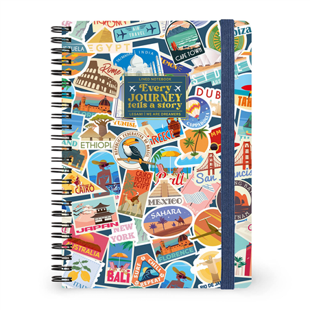 Large Spiral Notebook L15.5cm H21cm  Travel
