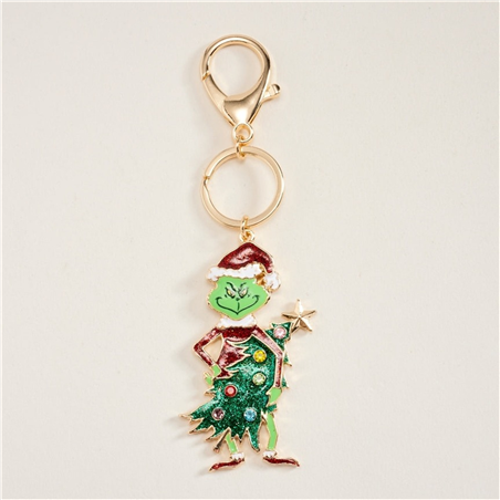 Portachiavi Grinch Con Albero Di Natale Red Multi